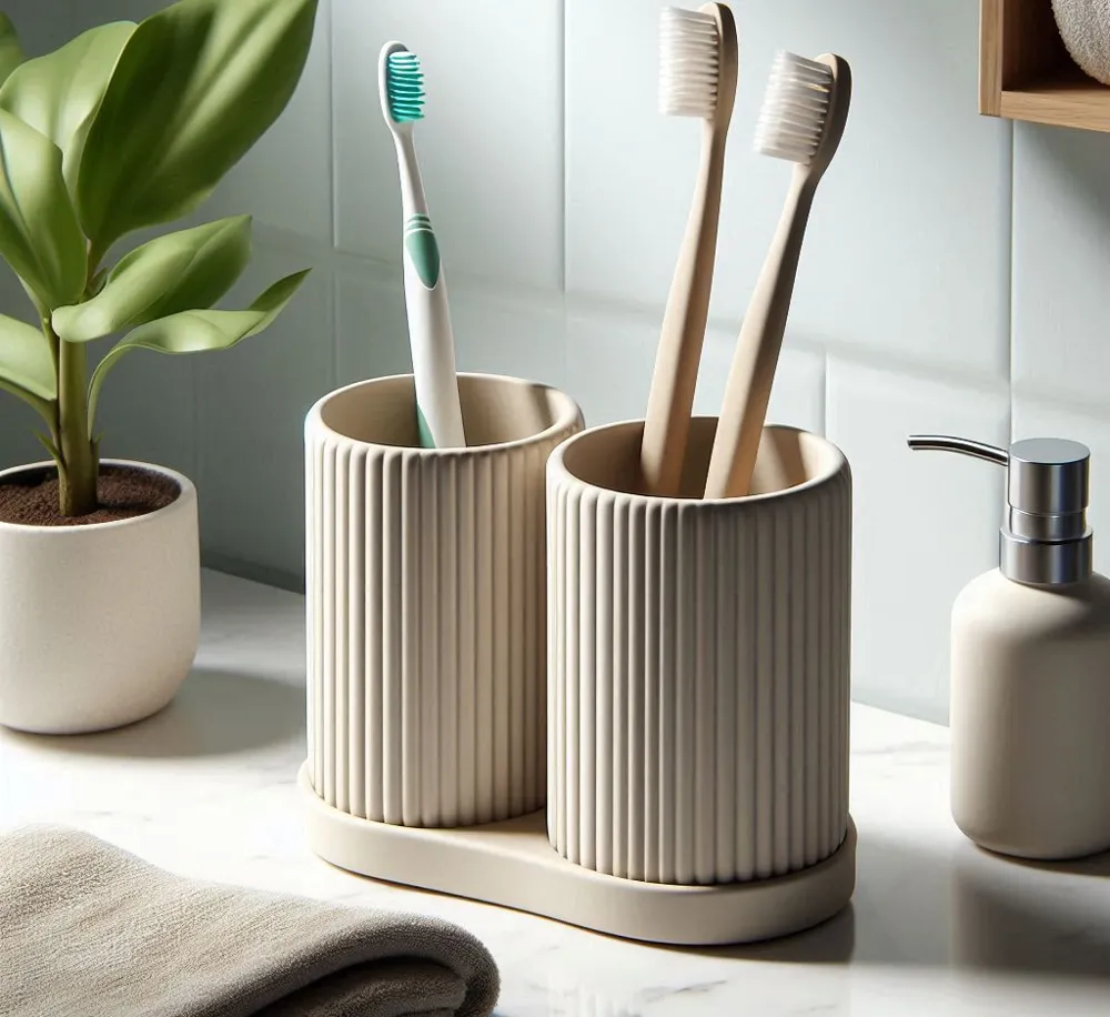 Double Toothbrush Holder Set